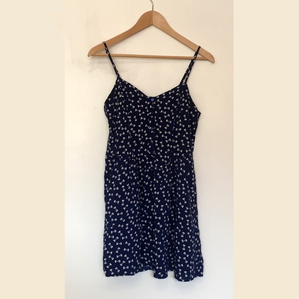 Blue Bow-tie Pattern Dress